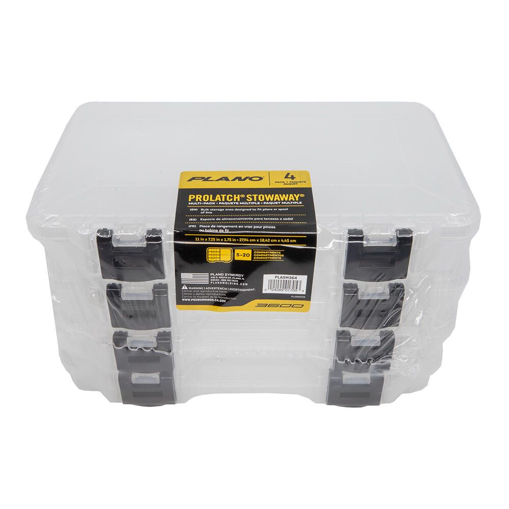 Plano StowAway Utility Tackle Box - 4pk - Clear - 3650 Plano StowAway Utility Tackle Box - 4pk - Clear - 3650