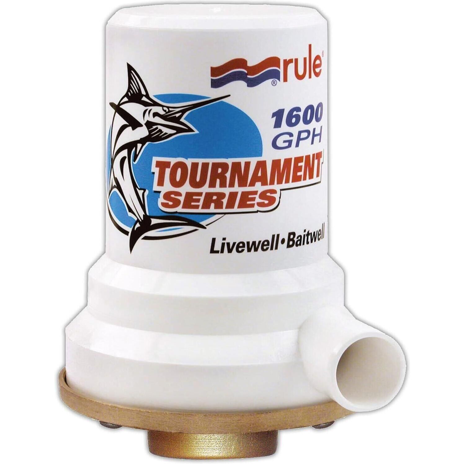 Rule Tournament Series Livewell Pump - 1600 GPH | Defender Marine