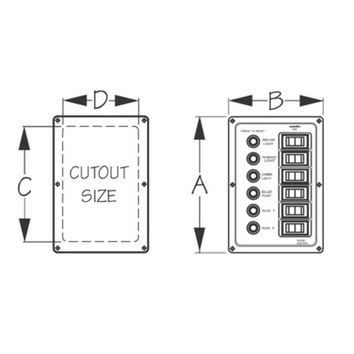 Sea-Dog Vertical Breaker/Switch Panel - 422800-1 | Defender Marine