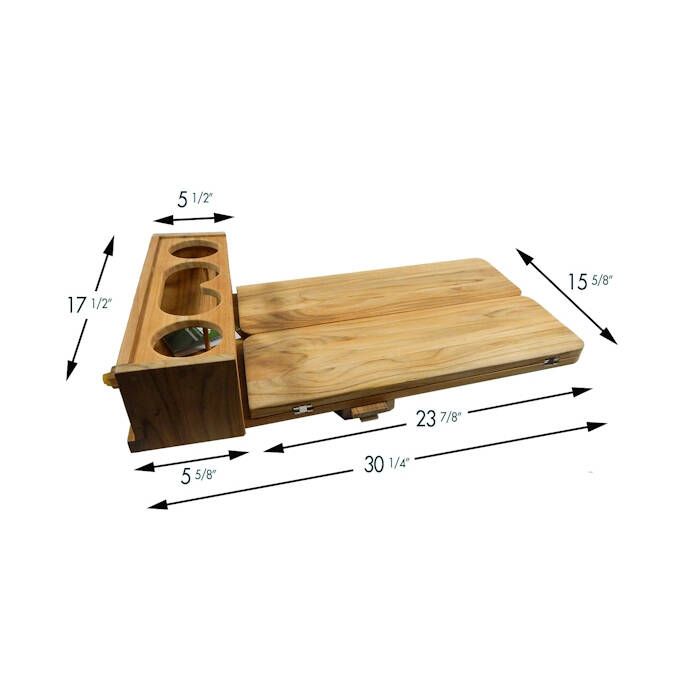 seateak folding teak cockpit table