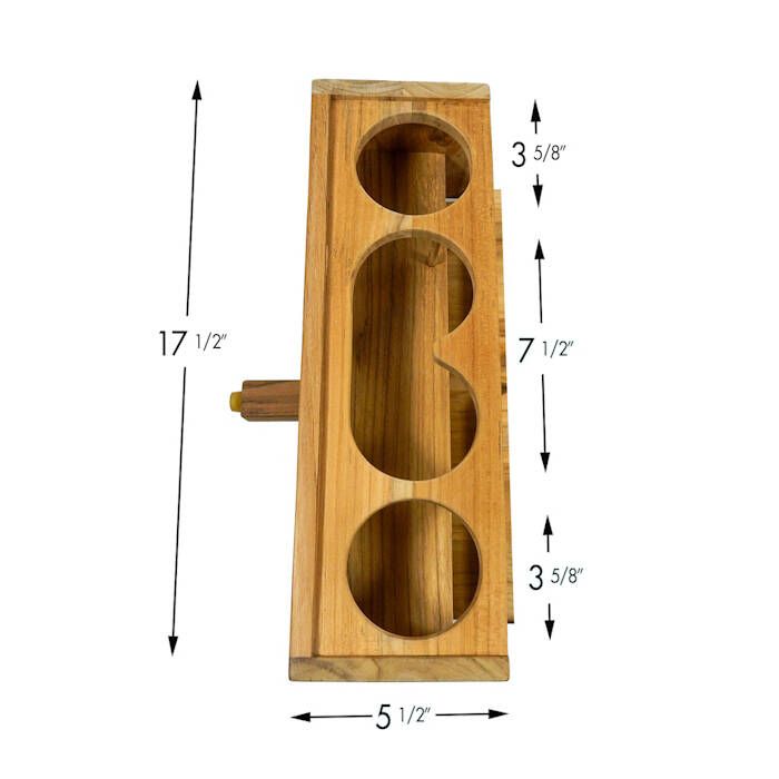 SEATEAK Teak 2-Drink Rack