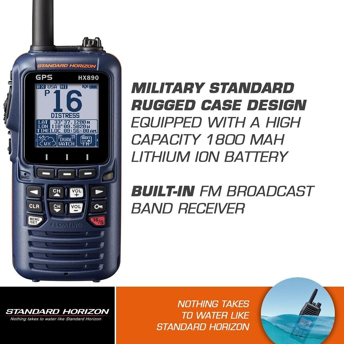 Standard Horizon HX891 Floating Handheld VHF Radio