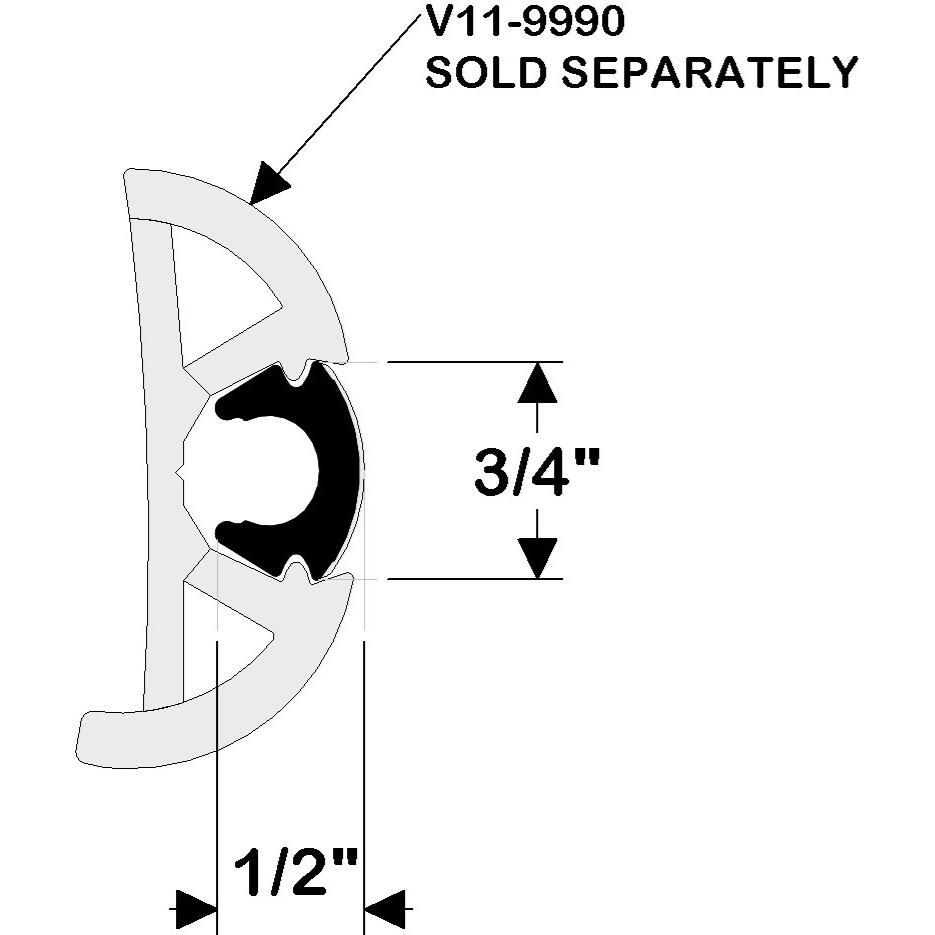TACO Flexible Rub Rail Insert - V12-0307CP80 | Defender Marine