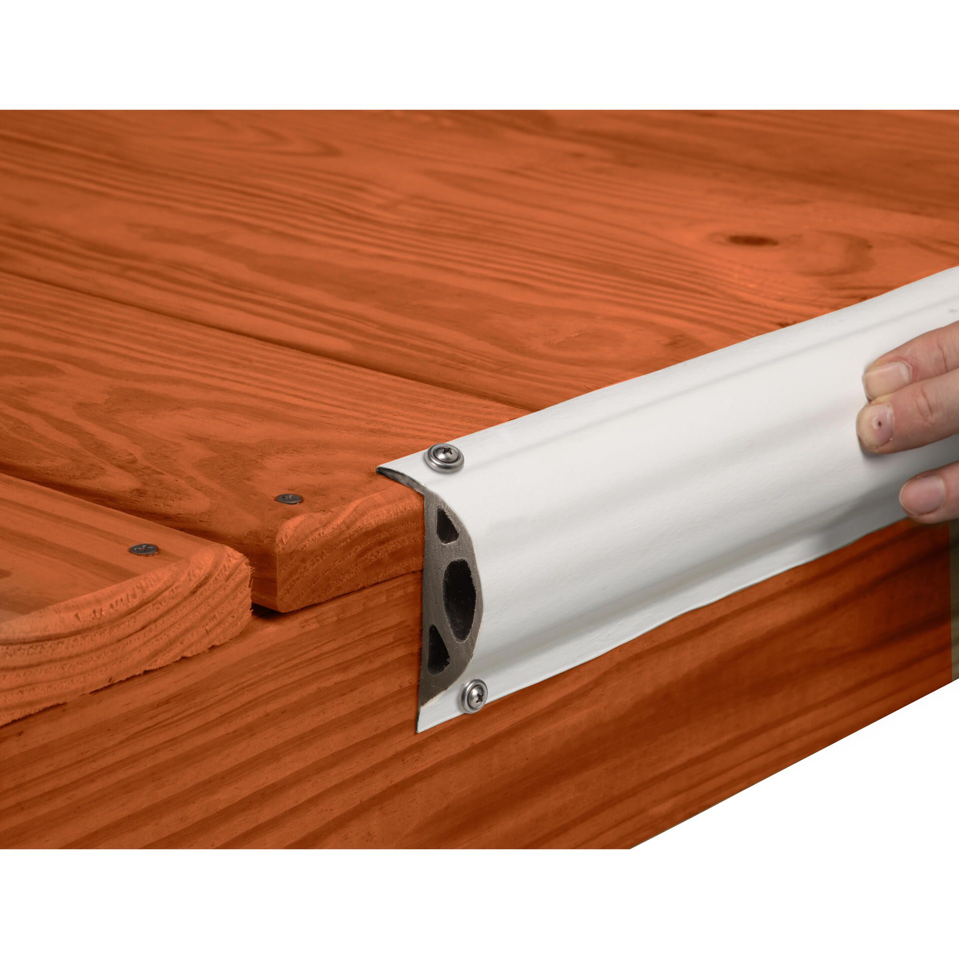 thumbnail image 2 of Post Bumpers P-Shape Edge Dock Bumper - 8 Foot White Vinyl Protection For Boat Docks C 226063 2 of 11