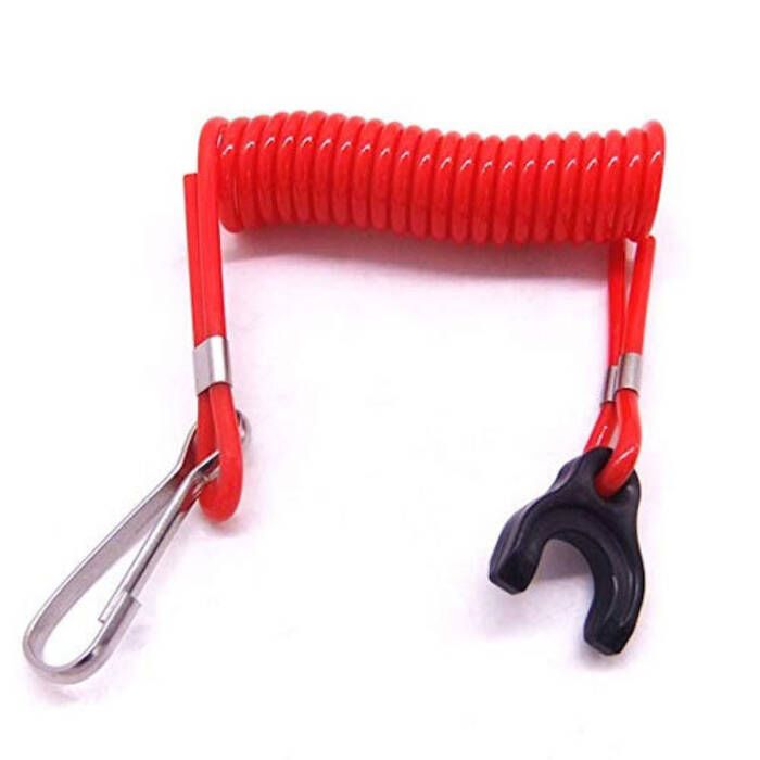 Tohuu Boat Outboard Engine Motor Lanyard Boat Engine Motor Stop Switch Start Safety Ignition Urgency Rope Clip Hook