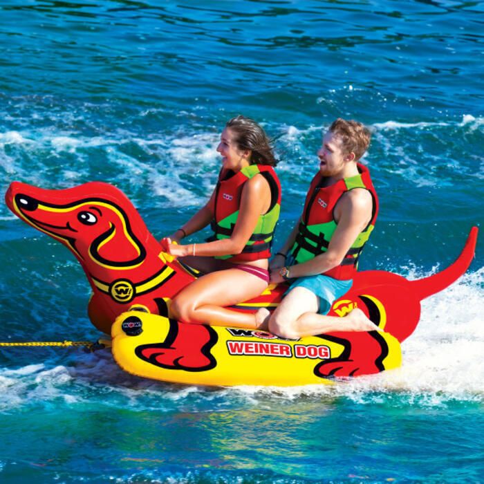 WoW Weiner Dog トーイングチューブ WOW Sports Weiner Dog Towable Boat Tube | Defender Marine
