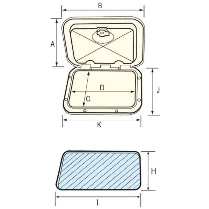 ハッチ　HATCH7+ Zodiac Console Access Hatch - Z1279 | Defender Marine