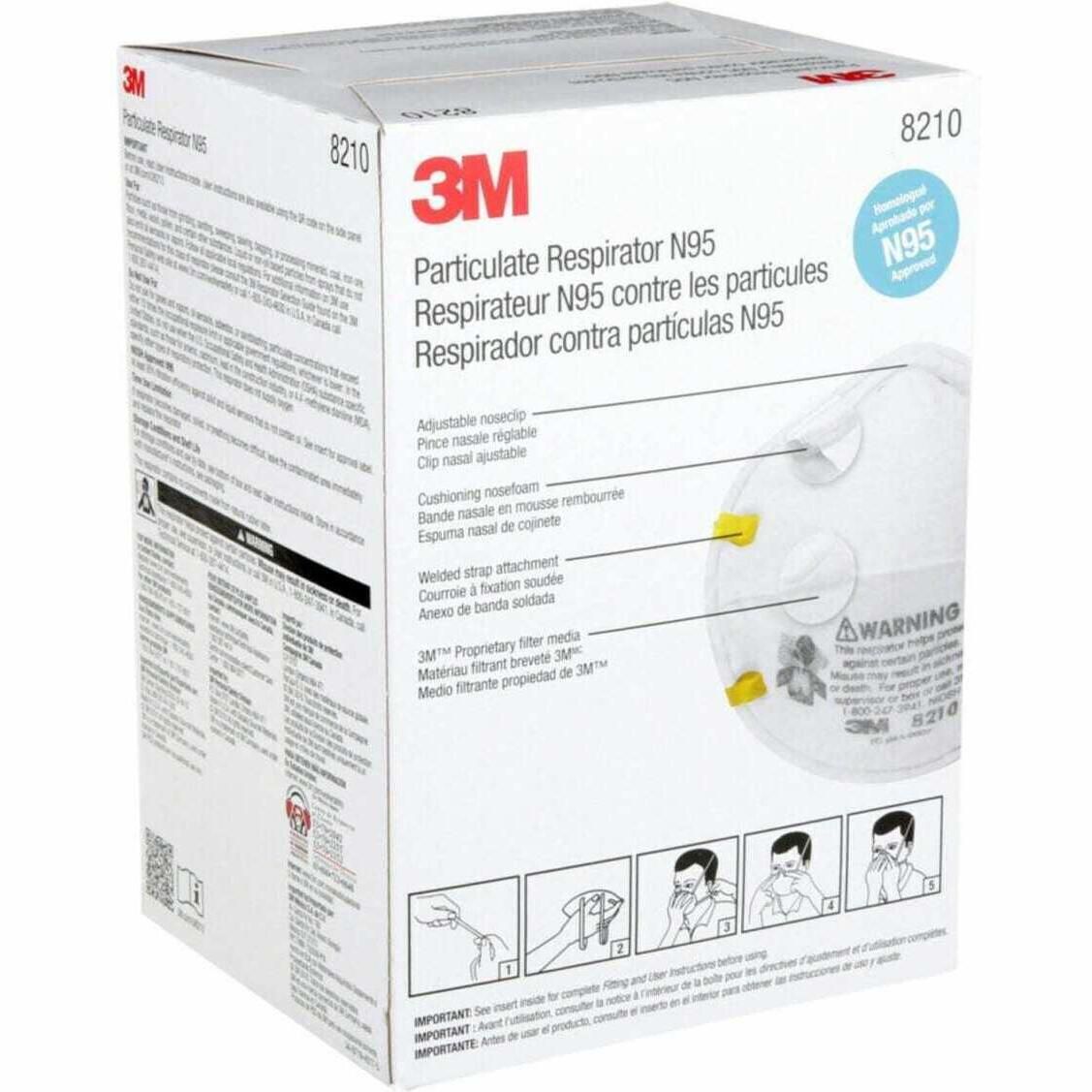 3M Marine 8210 Disposable Particulate Respirators (20-Pack