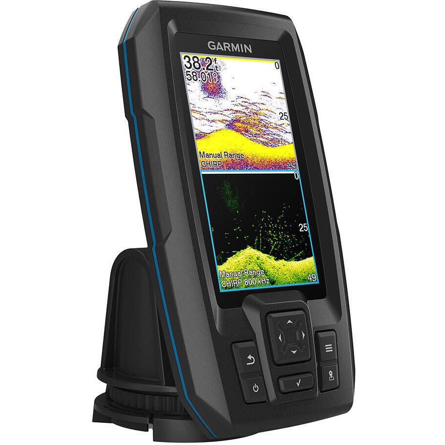 Garmin Striker 4cv CV20-TM 魚群探知機 STRIKER Vivid 4cv GPSアンテナ内蔵 4.3インチCHIRP魚探 英語