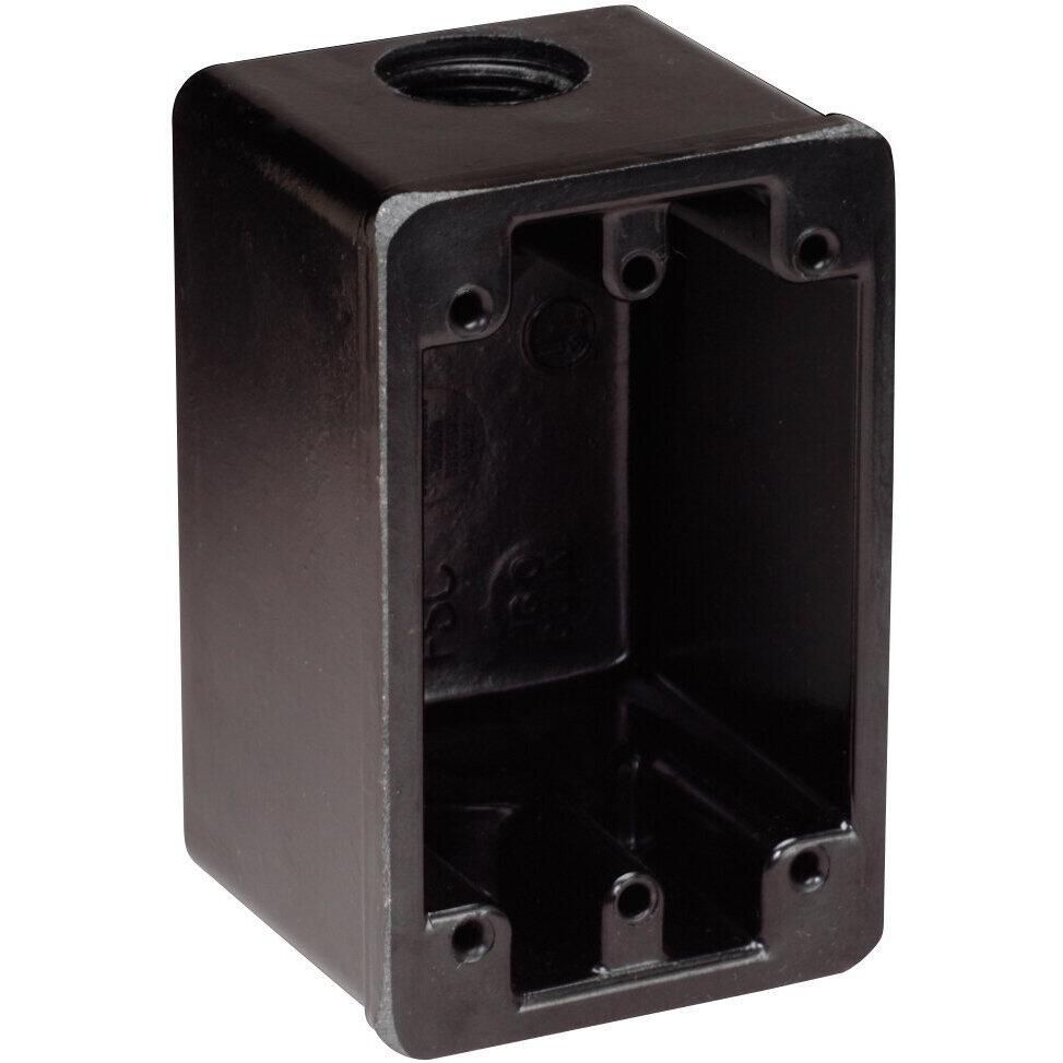 Marinco 6080 FS Box Black f/ 15A 20A 30A Receptacles, image size:973x973