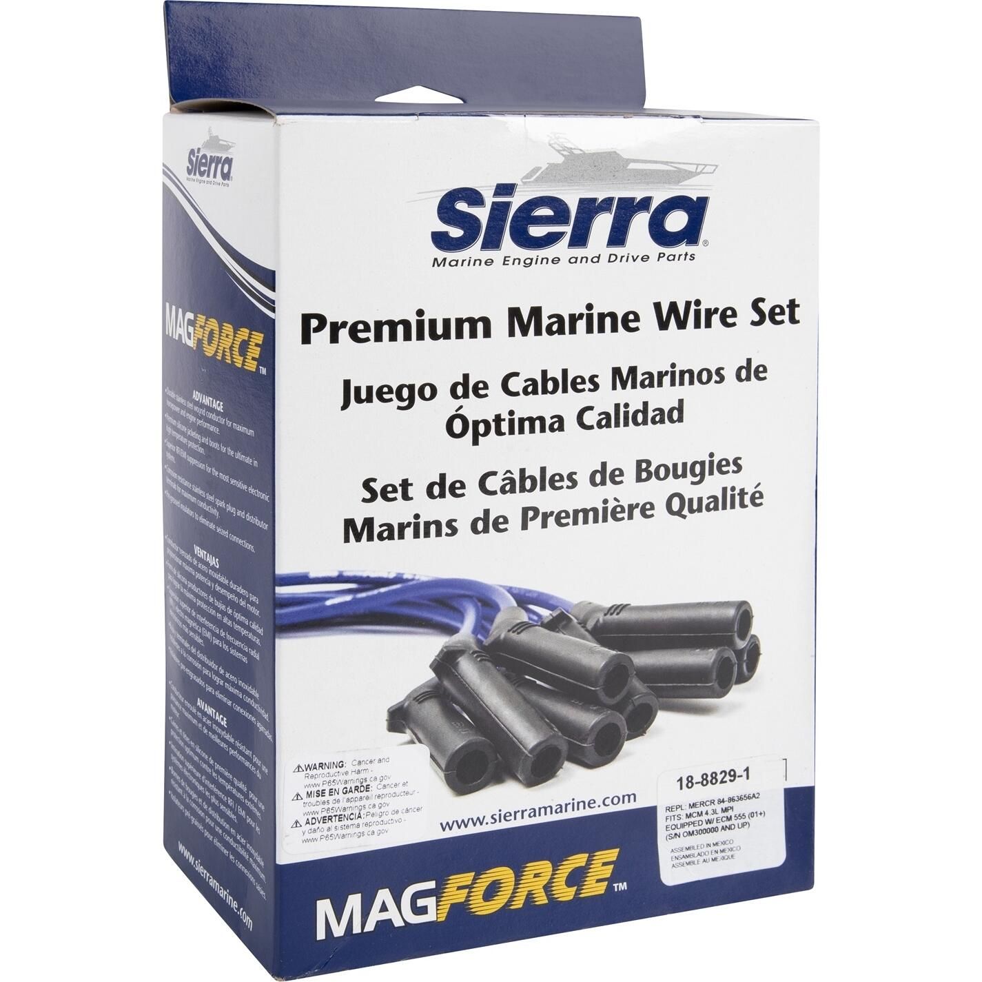 まー Sierra Mercruiser Spark Plug Wire Set - 18-8829-1 | Defender Marine