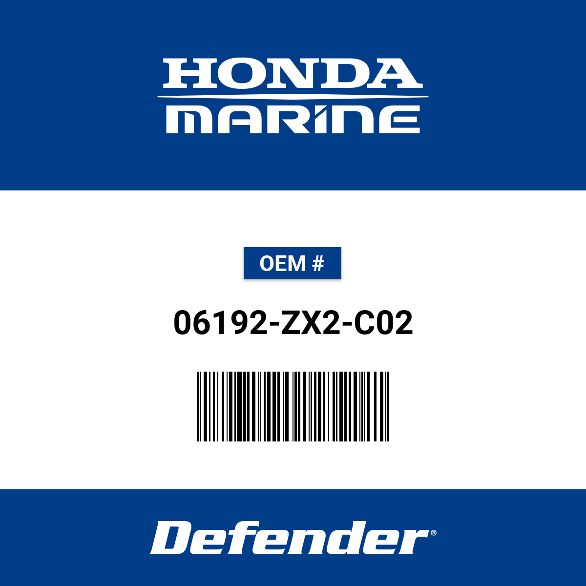 Honda Pump Kit Impeller - 06192-ZX2-C02 | Defender Marine