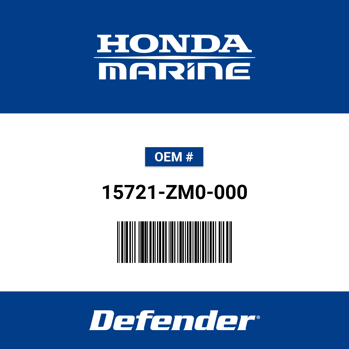 Honda Tube Breather - 15721-ZM0-000 | Defender Marine