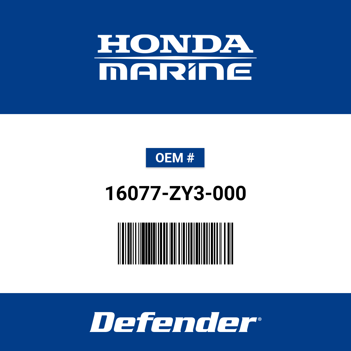 Honda O-Ring - 16077-ZY3-000 | Defender Marine