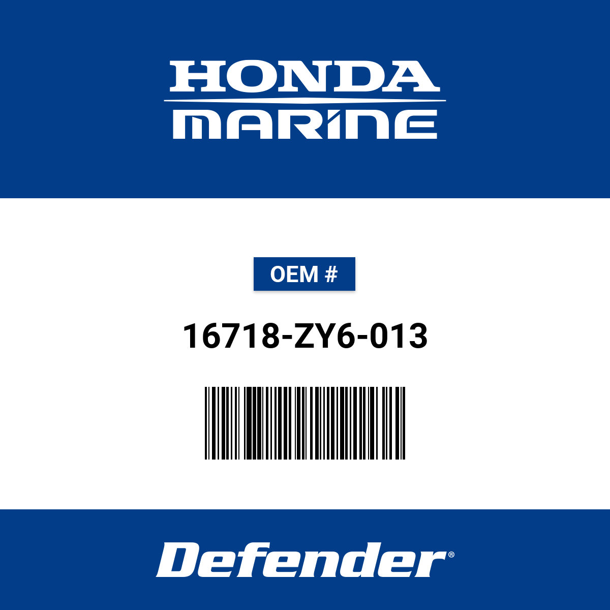 Honda Insulator - 16718-ZY6-013 | Defender Marine