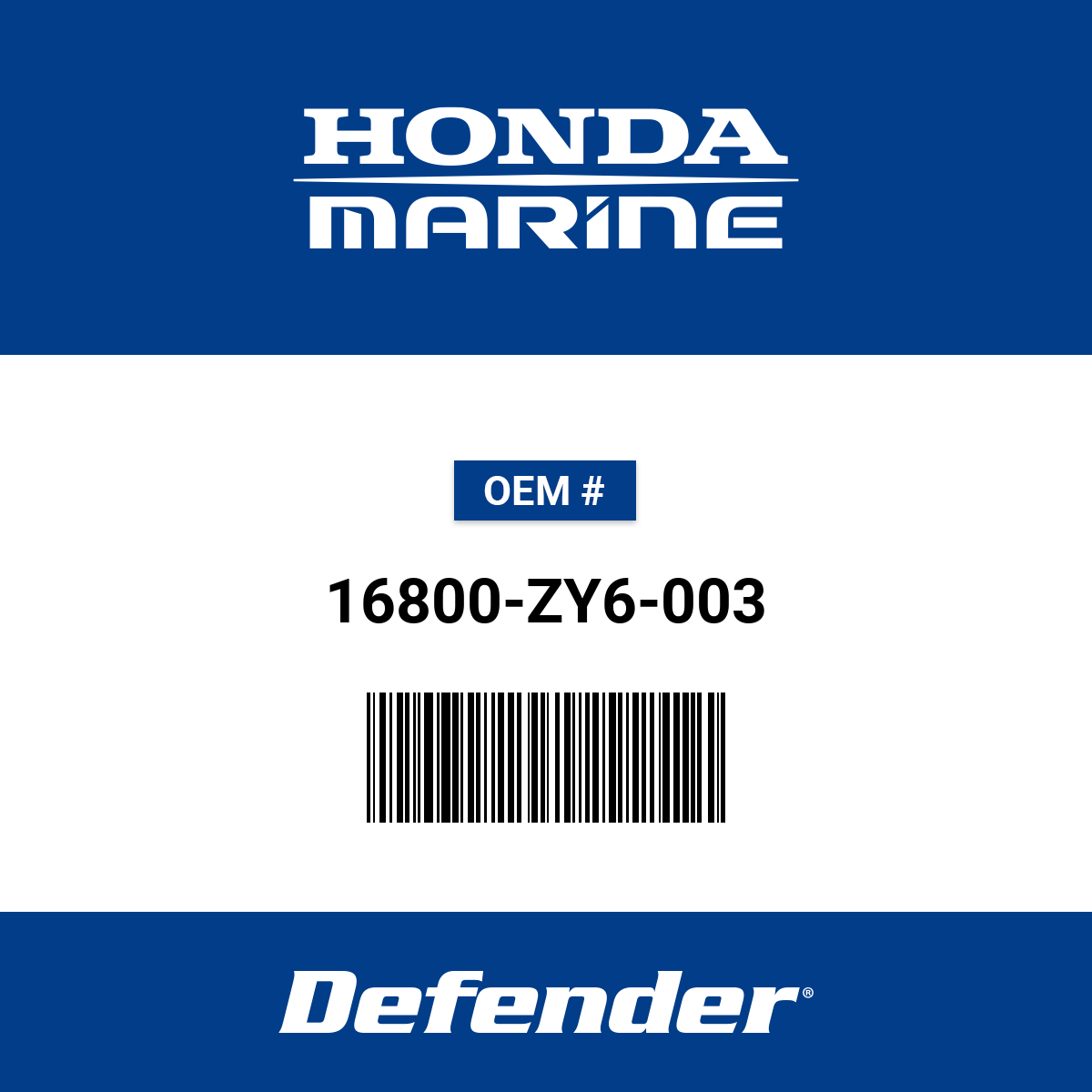 Honda Separator Assembly Water - 16800-ZY6-003 | Defender Marine