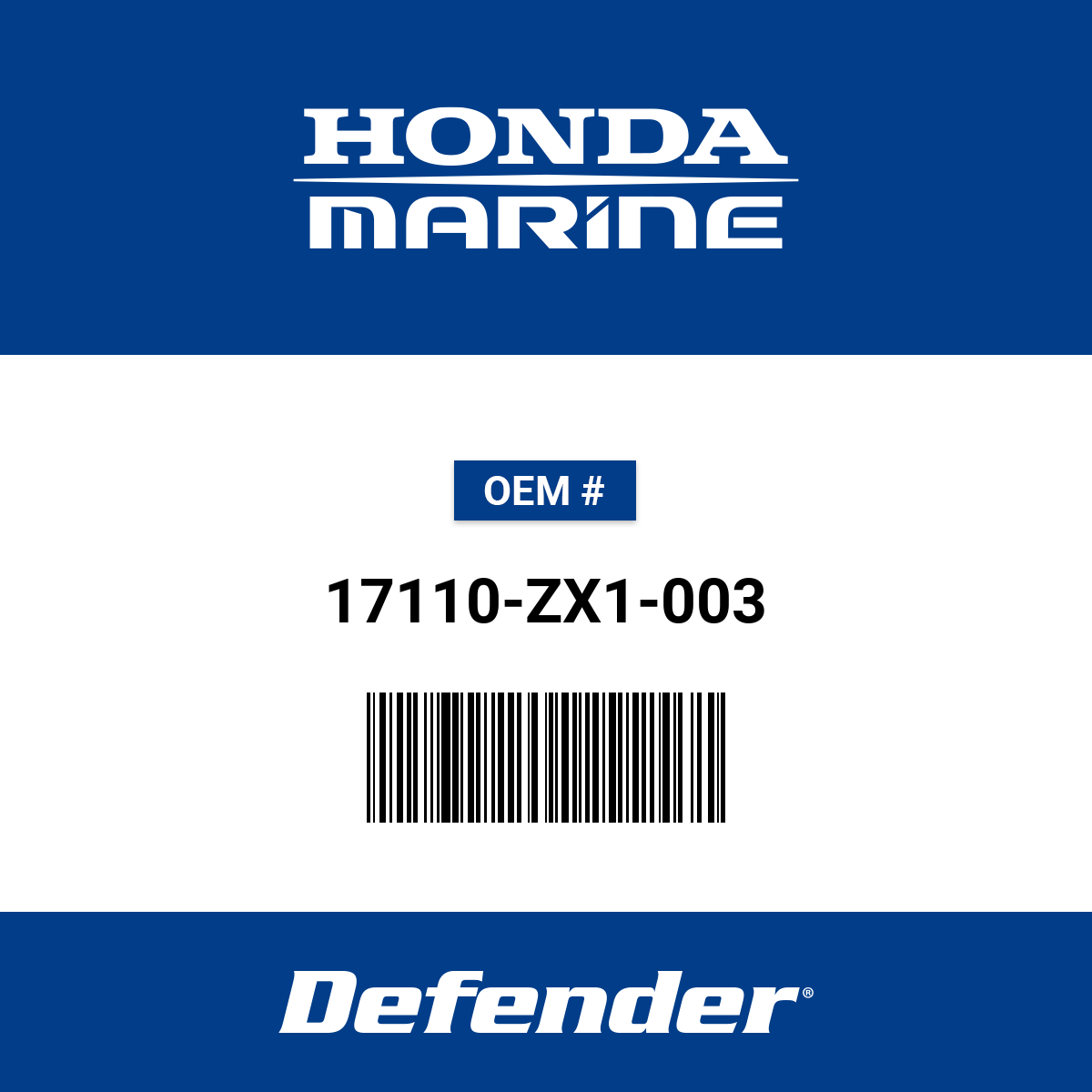 Honda Manifold Inlet - 17110-ZX1-003 | Defender Marine Honda Manifold Inlet - 17110-ZX1-003 | Defender Marine