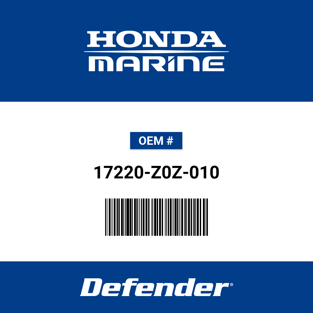 Honda Housing Air Cleaner - 17220-Z0Z-010 | Defender Marine