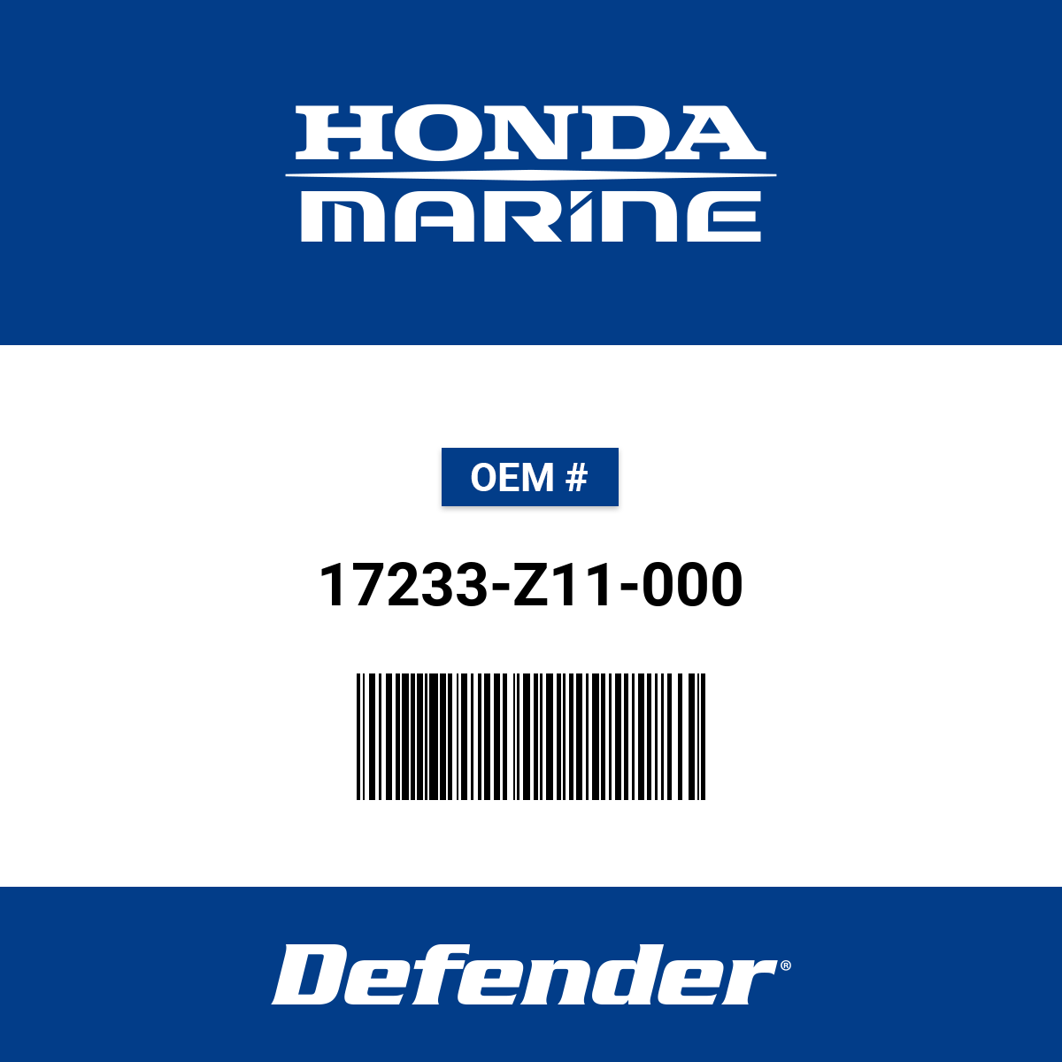 Honda Seal - 17233-Z11-000 | Defender Marine