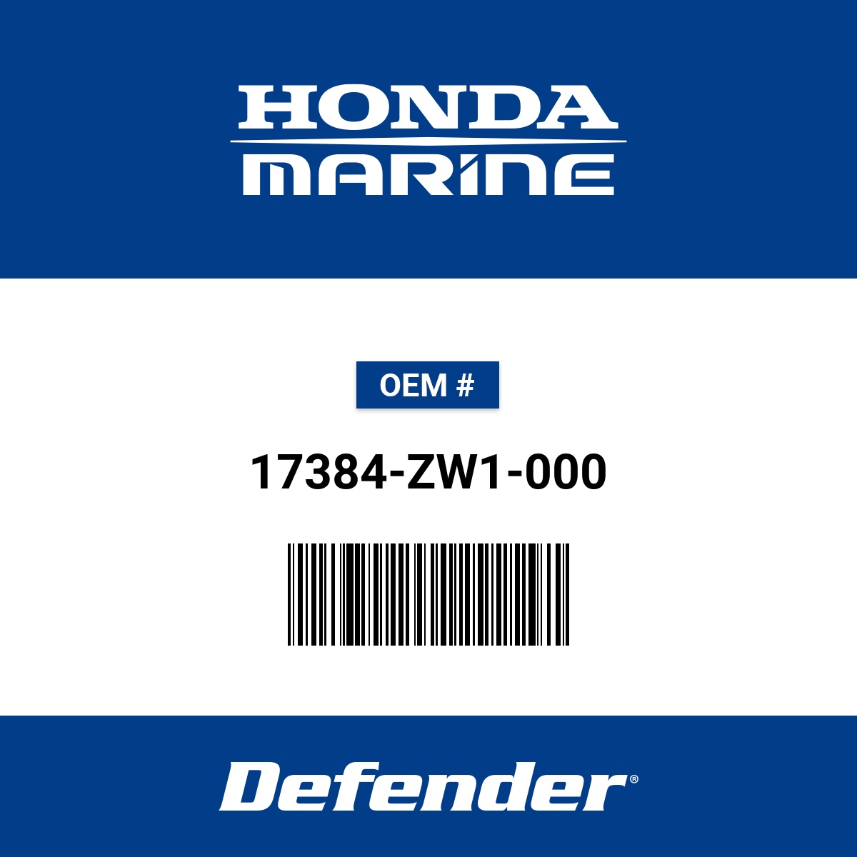 Honda Gasket Muffler Plate - 17384-ZW1-000 | Defender Marine