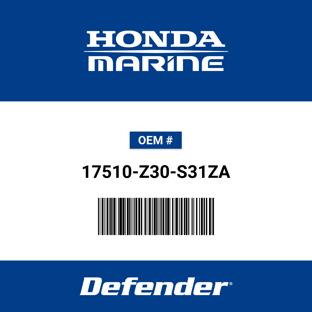 Honda Tank Fuel R280 - 17510-Z30-S31ZA | Defender Marine
