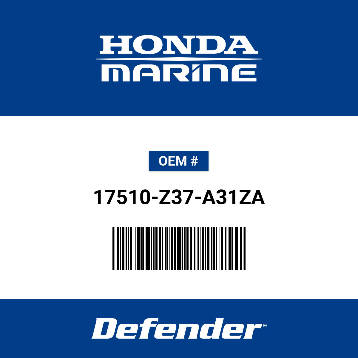 Honda Tank Fuel R280 - 17510-Z37-A31ZA | Defender Marine