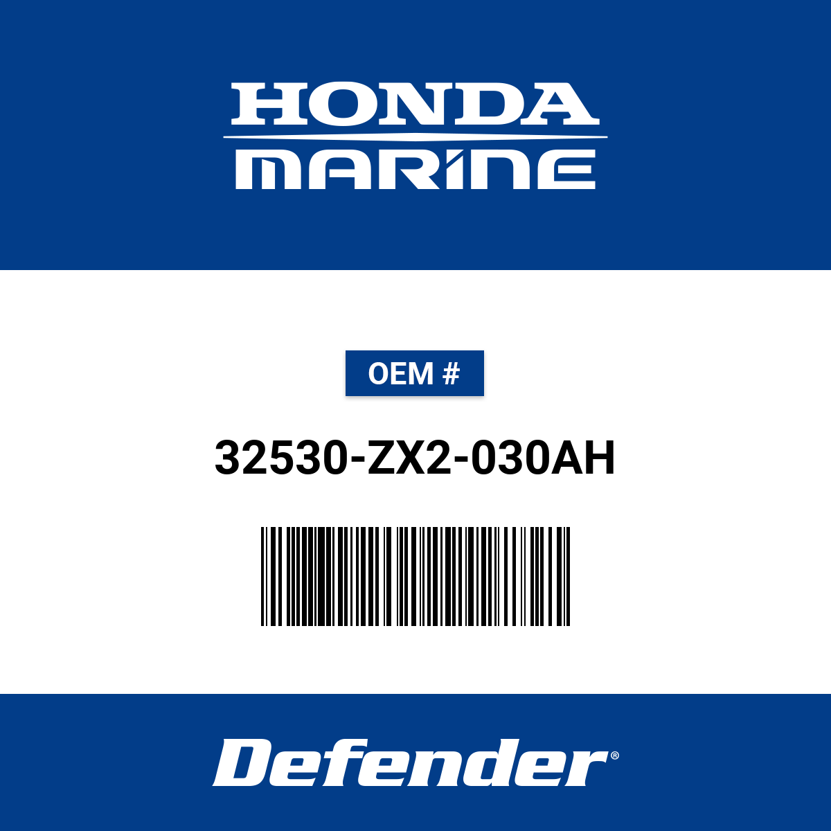 Seaページ Honda Station Cable (30') - 32530-ZX2-030AH | Defender Marine