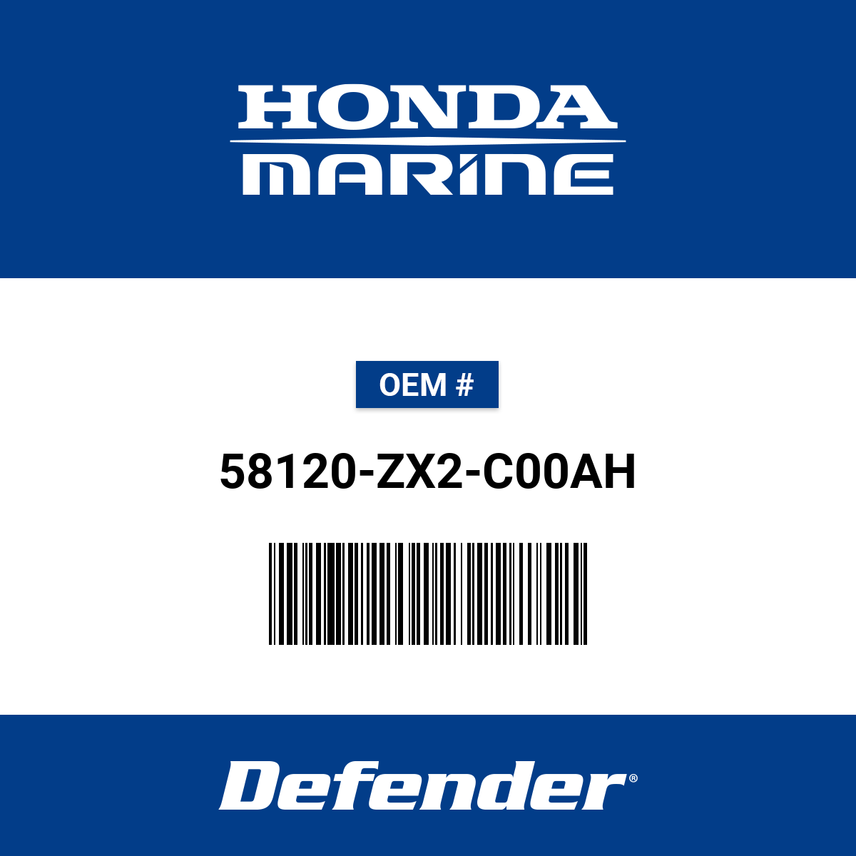 Honda Rubex Hub Rubber Bronze - 58120-ZX2-C00AH | Defender Marine