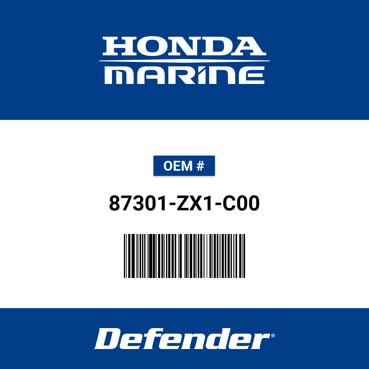 Honda Mark Front (115) - 87301-ZX1-C00 | Defender Marine