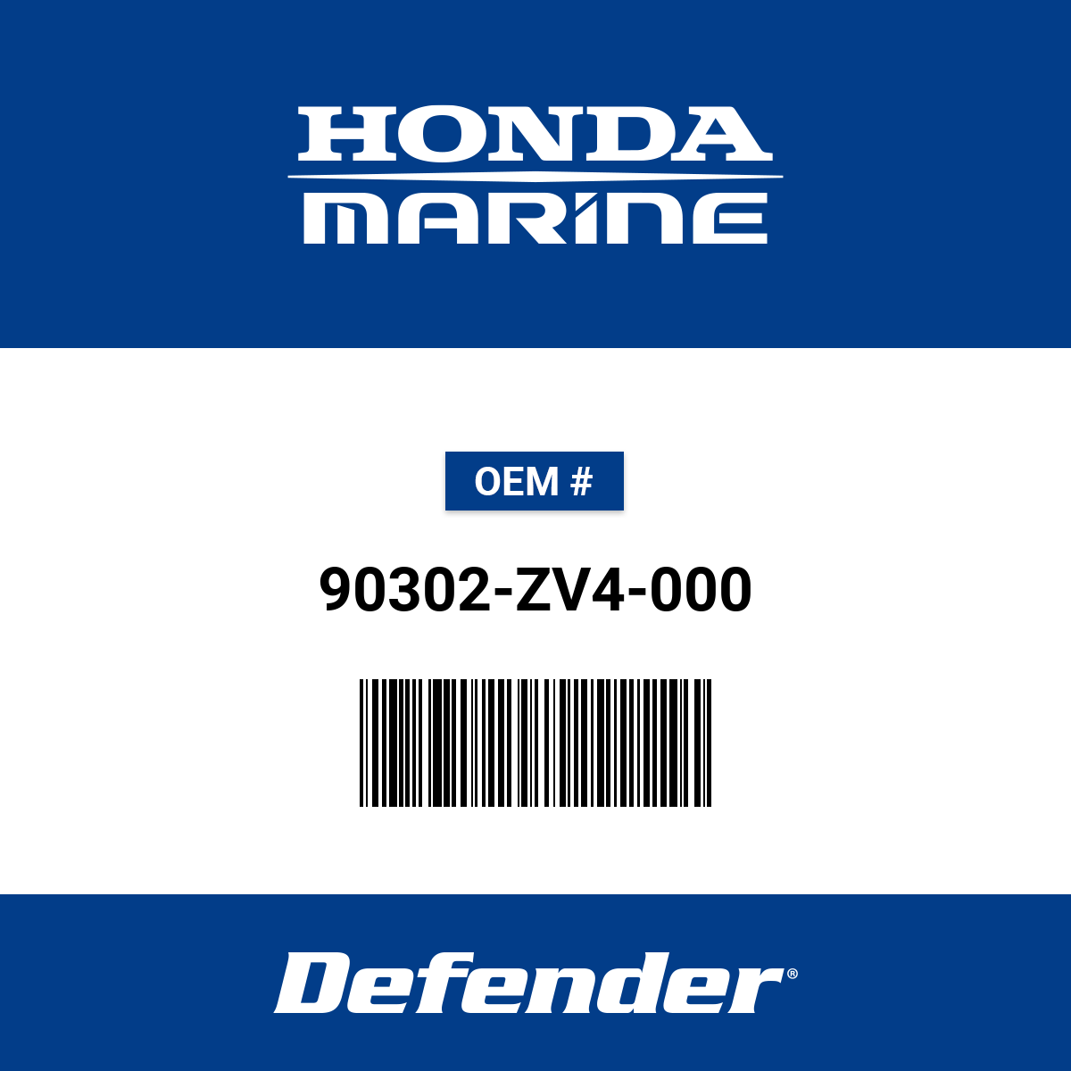 Honda Nut Self-Lock (5 mm) - 90302-ZV4-000 | Defender Marine