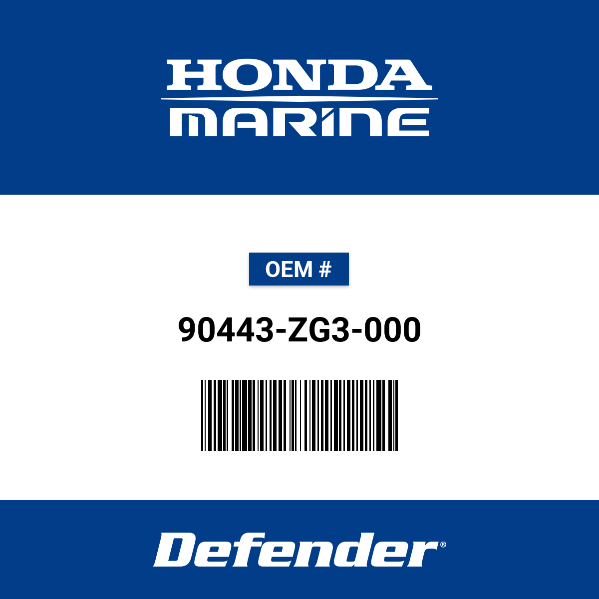 Honda Washer (10.1MM) - 90443-ZG3-000 | Defender Marine
