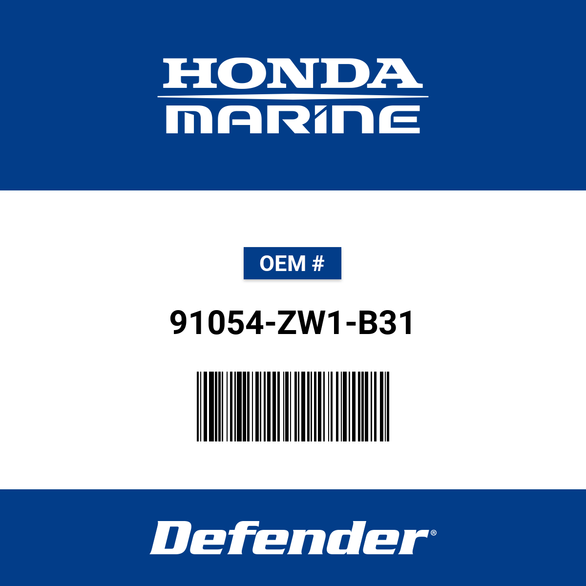 Honda Bearing (30 x 62 x 40) - 91054-ZW1-B31 | Defender Marine