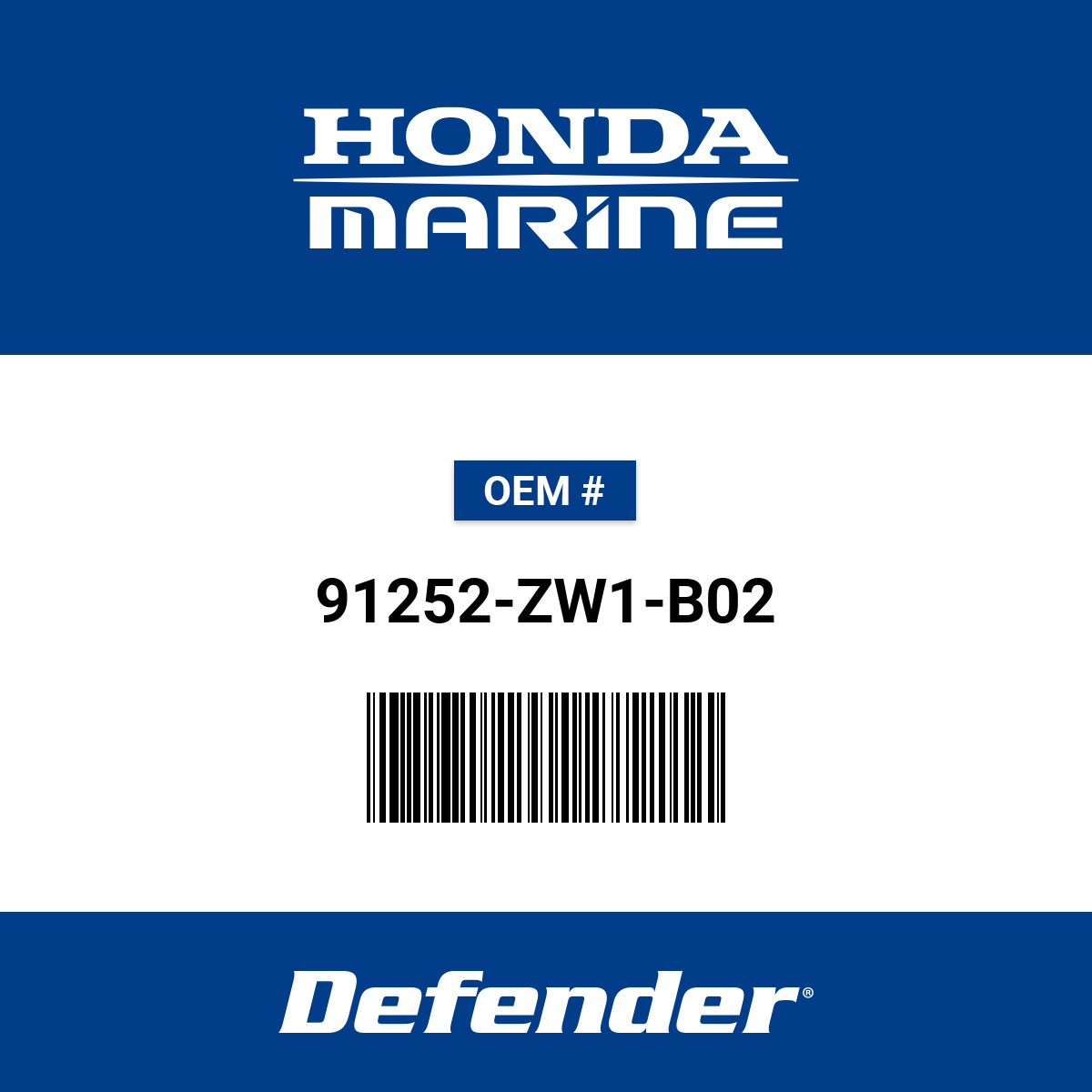 Honda Seal (30 x 45 x 7) - 91252-ZW1-B02 | Defender Marine