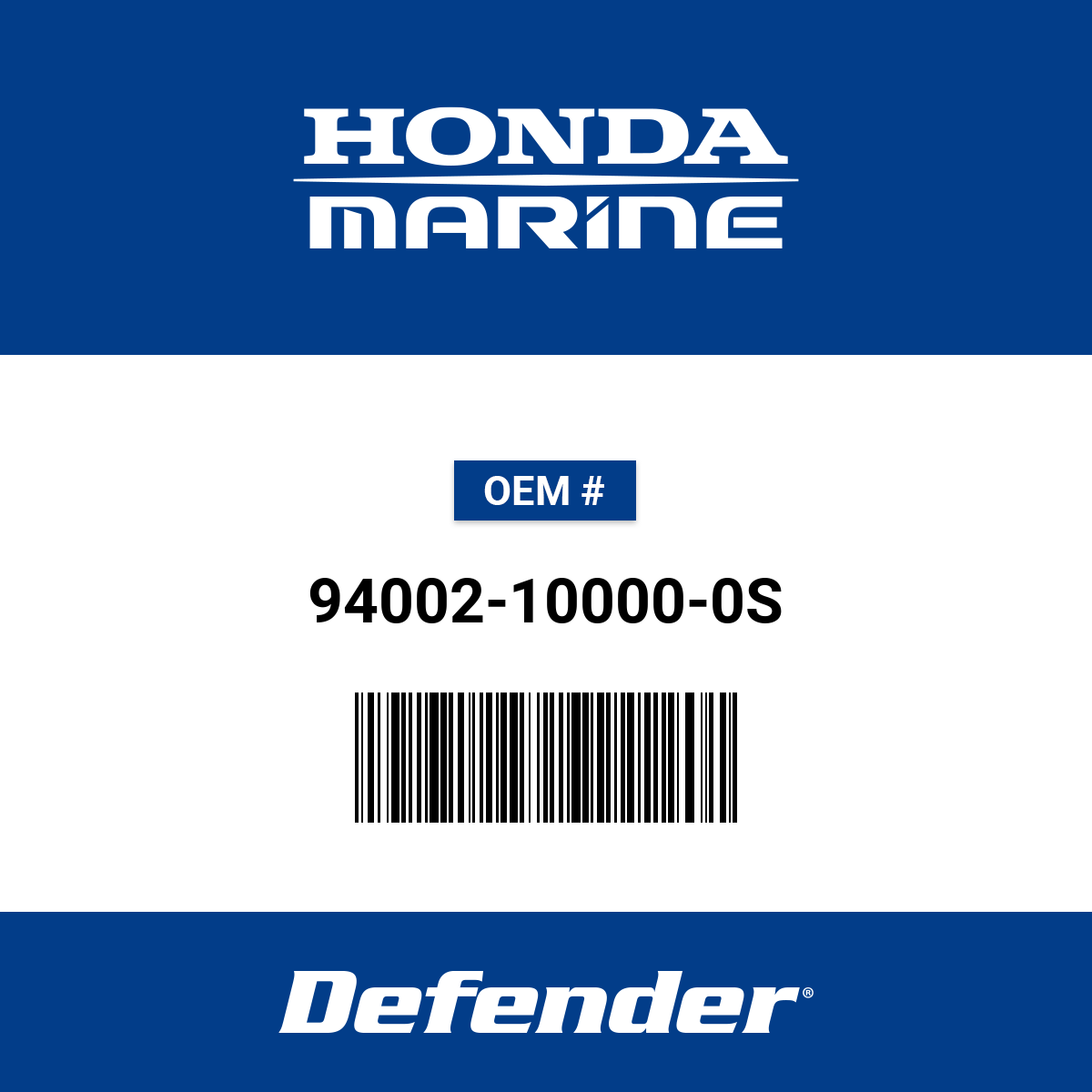 みー Honda Nut HEX. (10MM) - 94002-100000S | Defender Marine