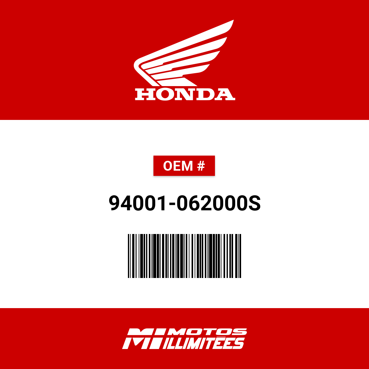 Honda Nut HEX. (6MM) - 94001-062000S | Defender Marine