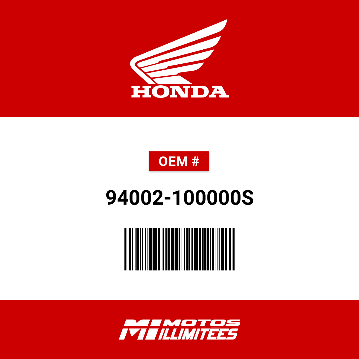 Honda Nut HEX. (10MM) - 94002-100000S | Defender Marine