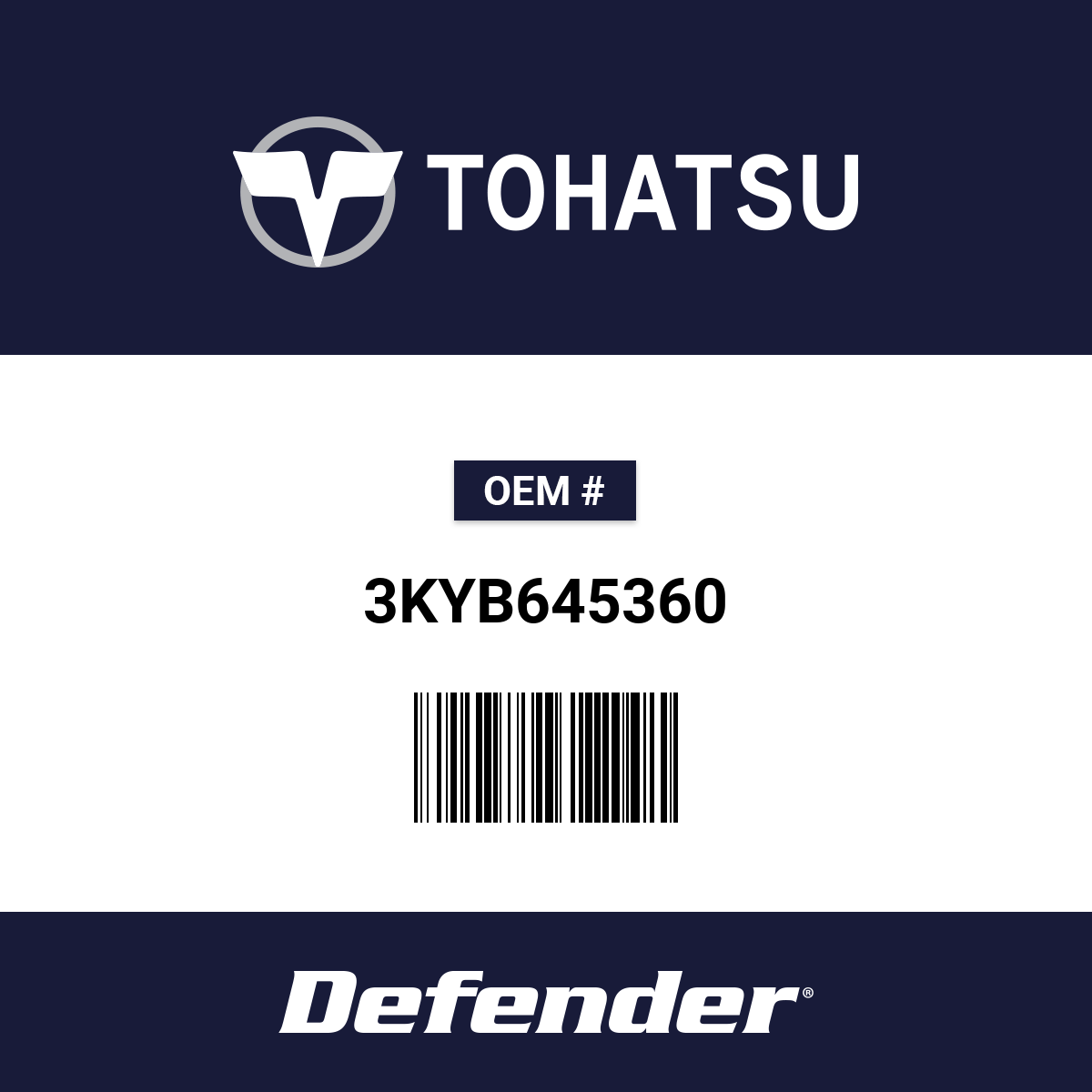 Tohatsu Propeller MFS40/50/60A (11.0 Dia x 17 Pitch) Black