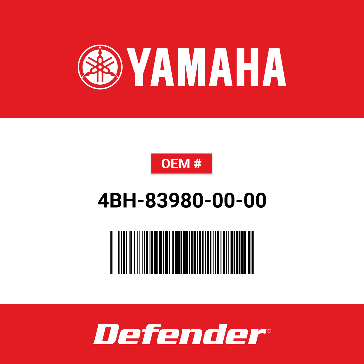 Yamaha Front Stop Switch Assembly - 4BH-83980-00-00 | Defender Marine