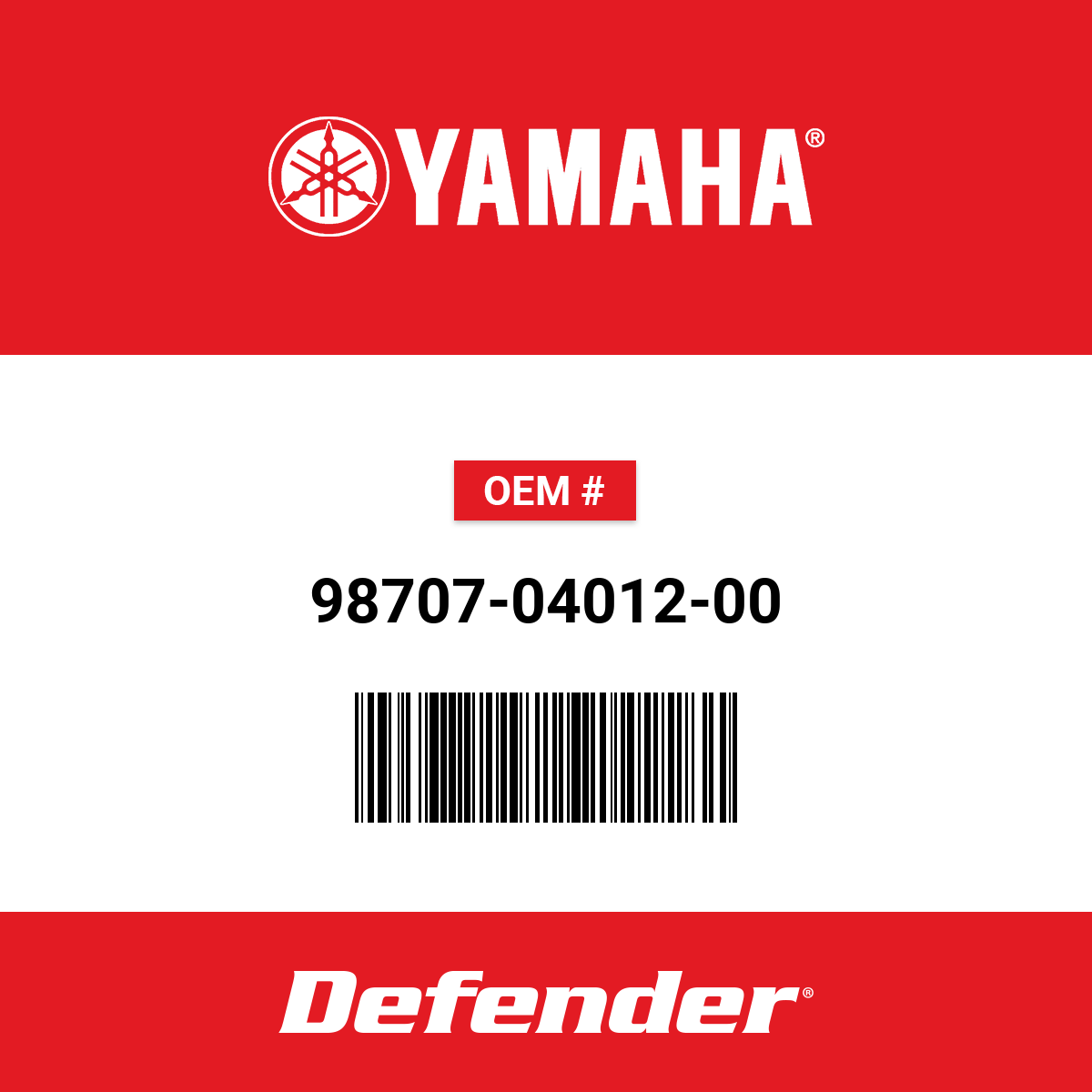 Yamaha Flat Head Screw - 98707-04012-00 | Defender Marine